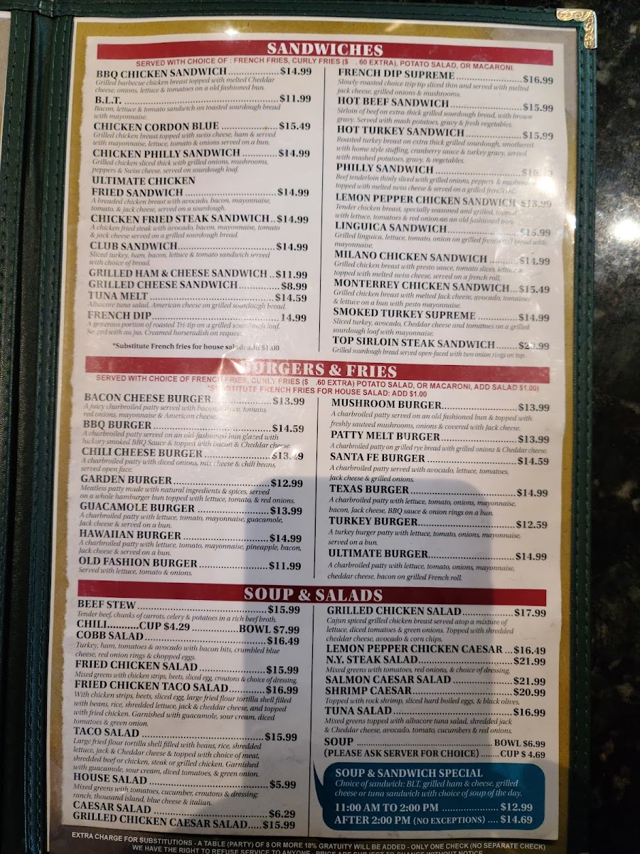 Manor Grill Menu - Image 5