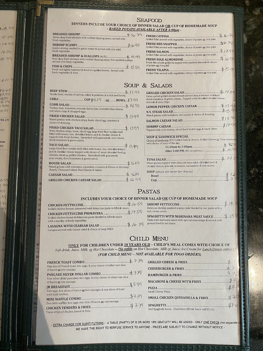 Manor Grill Menu - Image 6
